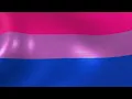 Bisexual Pride 1-Hour Animated Flag Waving in the Wind