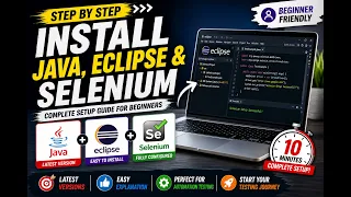 Install Java Eclipse Selenium with Java Program in 10 Minutes Full Tutorial