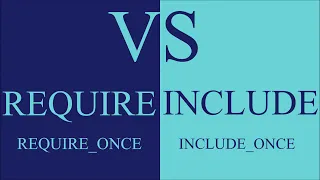 Difference Between Require Include Require Once and Include Once in PHP
