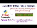 learn 1000 python pattern programs pattern-9 print pyramid pattern with fixed digit in every row