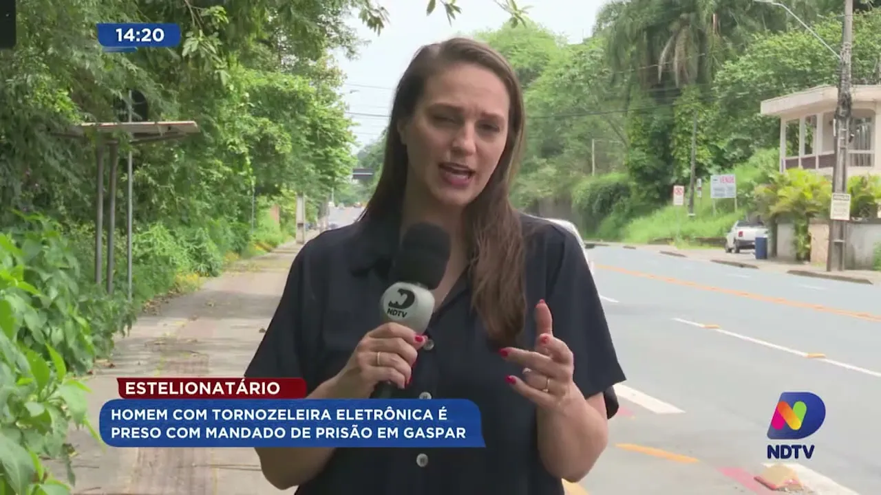 Homem com tornozeleira eletrônica é preso com mandado de prisão em Gaspar