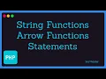 PHP 7 4 basics in Arabic - string functions arrow functions and statements