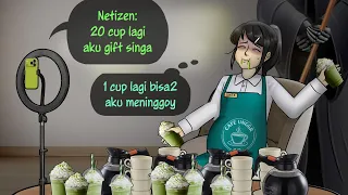 Mahasiswi Miskin Mukbang Matcha demi Gift Singa | Kartun Animasi Drama
