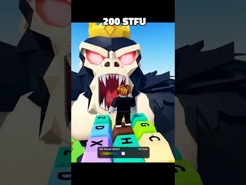 KEYBOARD TOWER VS GIANT MONSTER #shorts