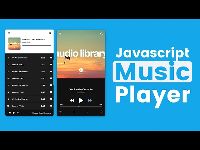 Download MP3 Build a Music Player with a Playlist using HTML CSS & JavaScript