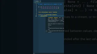 count repetition of number using collection module collection module