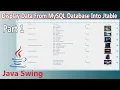 Display Data From MySQL Database Into Jtable In Java Part 1