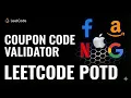 Leetcode POTD Coupon Code Validator Simple Approach Hashmaps