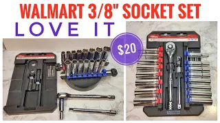 REVIEW WALMART 20 Piece inch Drive Ratchet Deep Well Socket Set SAE Metric HYPER TOUGH
