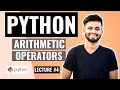 PYTHON Arithmetic Operators Lecture Python Tutorial for beginners