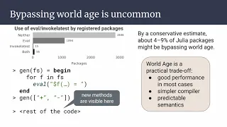 World Age in Julia Optimizing Method Dispatch in the Presence of Eval