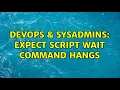 DevOps SysAdmins Expect Script wait Command Hangs 3 Solutions