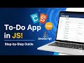 Build a To-Do List App using HTML CSS JavaScript Step-by-Step for Beginners