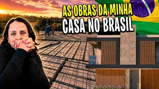 VOLTEI PRA PROS EUA 🇺🇸 COMO ESTÁ A OBRA DA NOSSA CASA NOVA NO BRASIL 🇧🇷