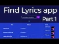 Html css javascript Find app Part 1