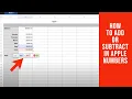 How to Add or Subtract in Apple Numbers