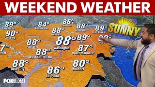 DC weather Sunny near 90 Saturday severe storms possible Sunday