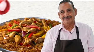 شعرية محمرة بصدور الدجاج وجبة خفيفة وسريعة التحضير مع عبده سعيد 