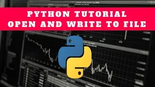 Python Programming Tutorial - Open and write to file