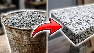 How to turn a bucket of old gravel into unusual furniture! NOT LIKE EVERYONE ELSE