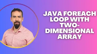 Java Foreach Loop with Two-Dimensional Array