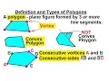 Geometry - Basic Terminology 11 of 34 Definition of Polygons and Convex Polygons