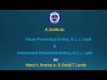 Massachusetts General Laws - 209A Abuse Protection 258E Harassment Prevention Orders