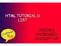 html Tutorial 11 - list