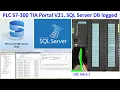 PLC S7-300 connect data with SQL Server Database