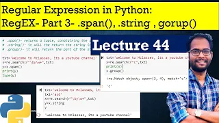 Python for Beginners Regular Expression - part 3 Match Object