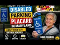 How to get a disabled parking placard in Maryland
