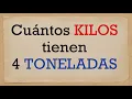 How many kilos are 4 tons - 4 tons to kg