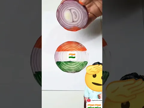 Onion + India Flag making || flag onion experiment #project @StoryWithCatoon009 #shorts