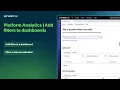 Platform Analytics Workspace Adding filters to dashboards