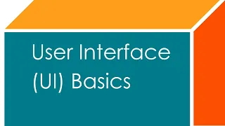 User interfaces UI basics