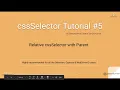 How to write relative cssSelector with Parent