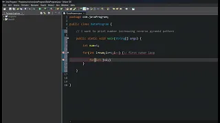 Number Increasing Reverse Pyramid Pattern in Java Java Pattern Program for Beginners