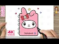 How to Draw a Cute My Melody Notebook Easy Kawaii Drawing for Kids