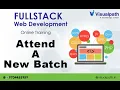 FullStack Development Real Time Online Training by Visualpath 9704455959