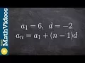 How to determine the rule of a arithmetic sequence given a1 and d