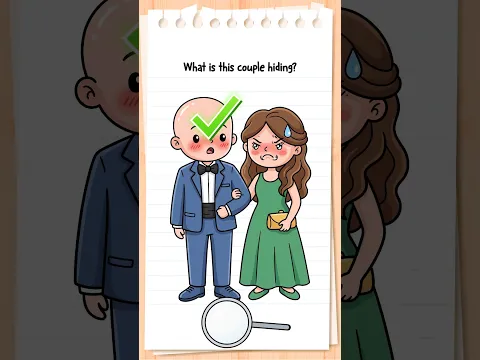 What Is This Couple Hiding? 👀💍 | Brain Test #shorts