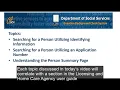 Person Search and Summary Page for Licensing and HCO Agency