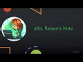 LeetCode 383 Ransom Note Simple Solution in JAVA