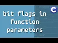 Using bit flags in function parameters C Programming