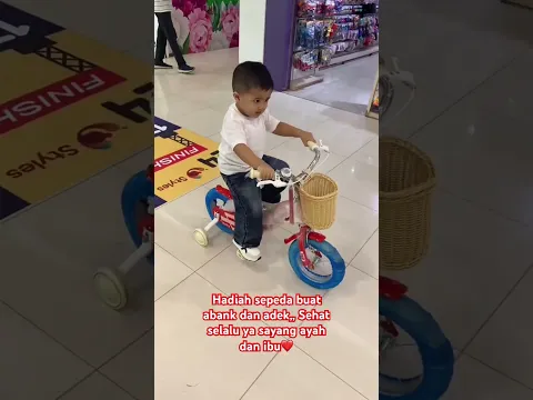Hadiah sepeda buat abank dan Dek sehat selalu anak sayang ayah & ibu #keluargabahagia