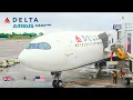Delta A330neo Economy LOUNGE ACCESS Quiet Flight from London Heathrow to Minneapolis NO TALKING