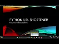 Python URL Shortener Python Project codeclause MRIRRFAN