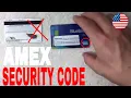 How To Find Security Code Amex American Express