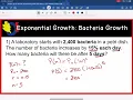 MCF3M - Exponential Growth Exponential Decay