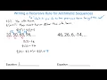 Write a Recursive Rule for an Arithmetic Sequence